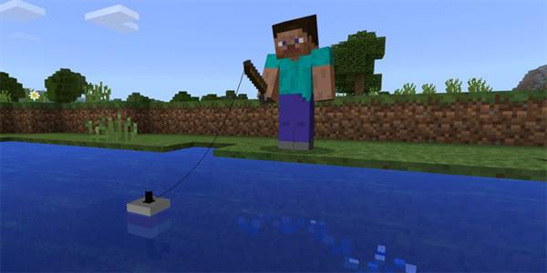 Minecraft Steve Fishing