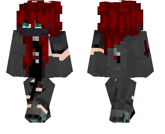 Among Us Red - Minecraft PE Skins. girl with Red Hair - Minecraft PE Sk...
