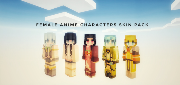The Female Anime Characters Skin Pack Mc Skin Packs