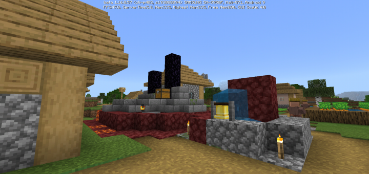 Village And Witch Hut Near Spawn, Ruined Portal in Village (Beta Only ...