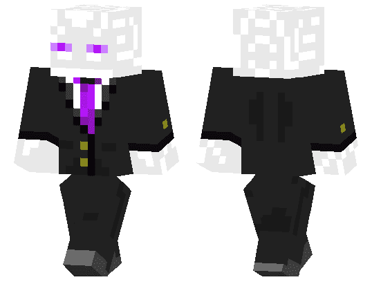 White Enderman in a suit - Monsters. 