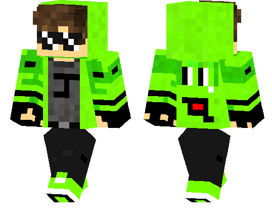 Green Hoodie Boy - MCPE Skins | minecrafts.us